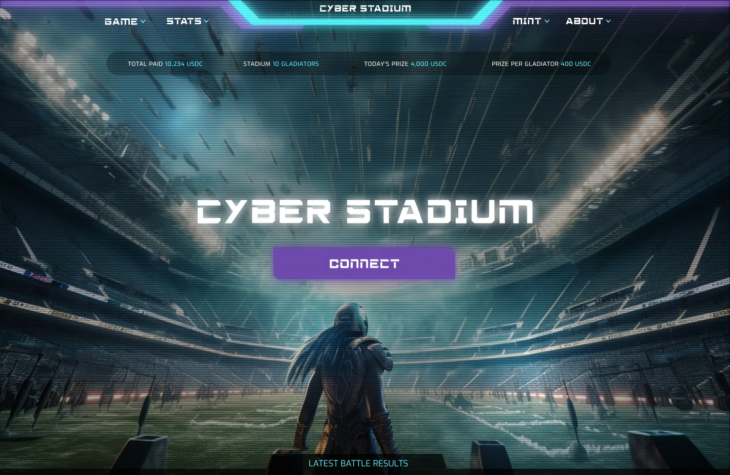 Cyber Stadium design, screen 1 of 4