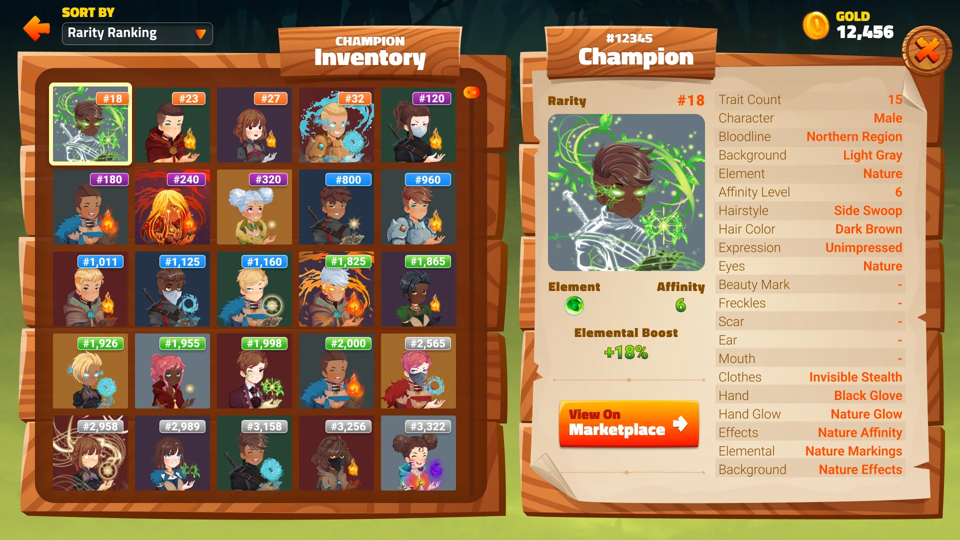 Monster Champions design, screen 1 of 6