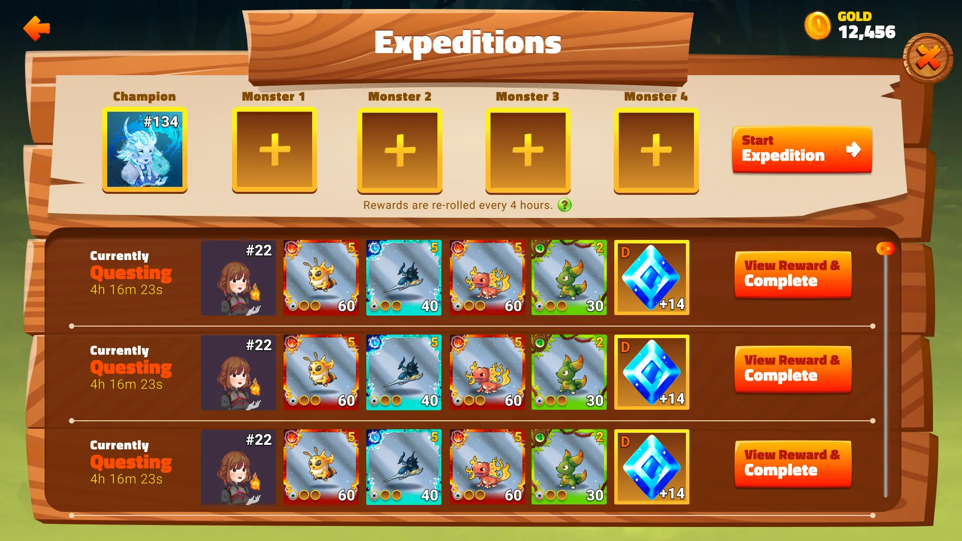 Monster Champions design, screen 5 of 6