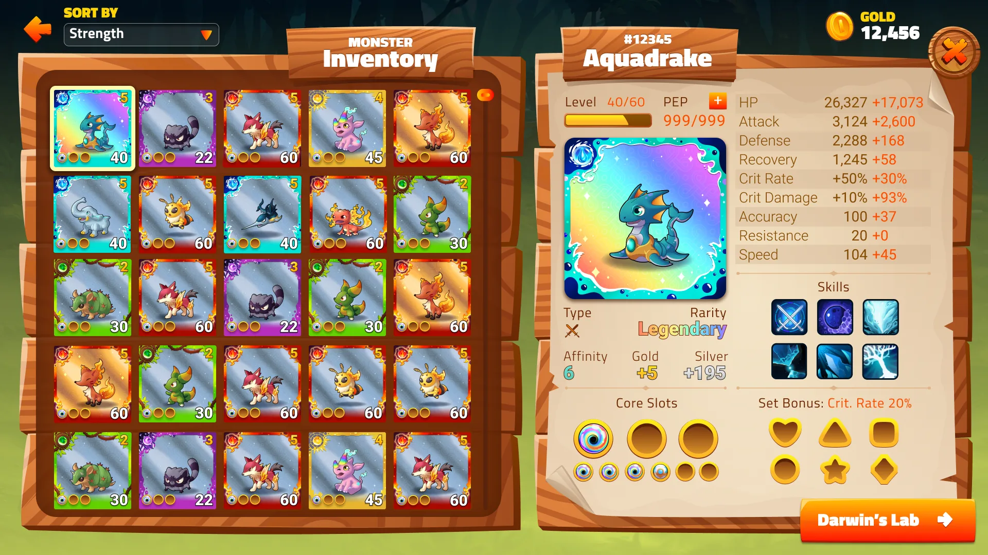 Monster Champions design, screen 3 of 6
