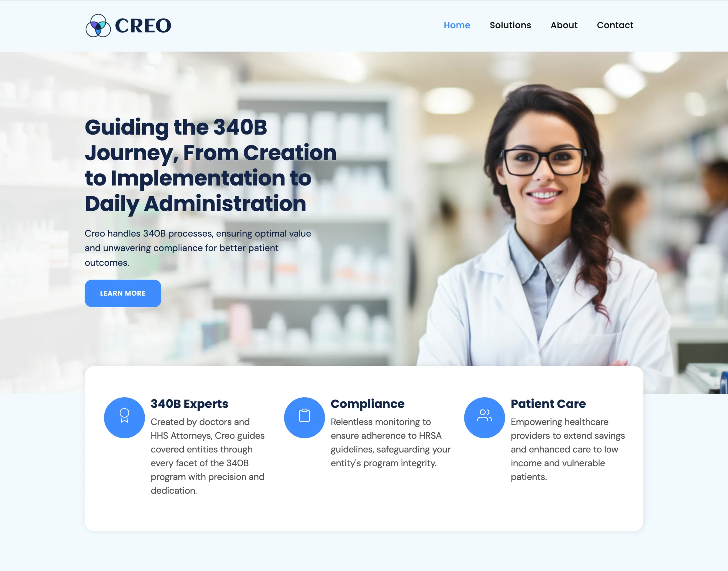 CREO design, screen 1 of 1